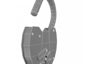 Rust padlock 3Dモデル