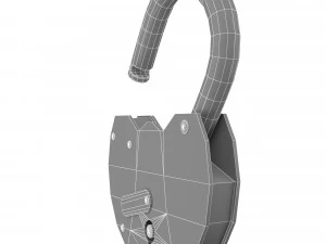 Rust padlock 3D Model
