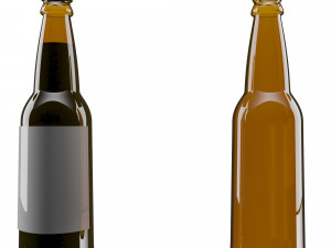 Glass beer bottle 3D Модель