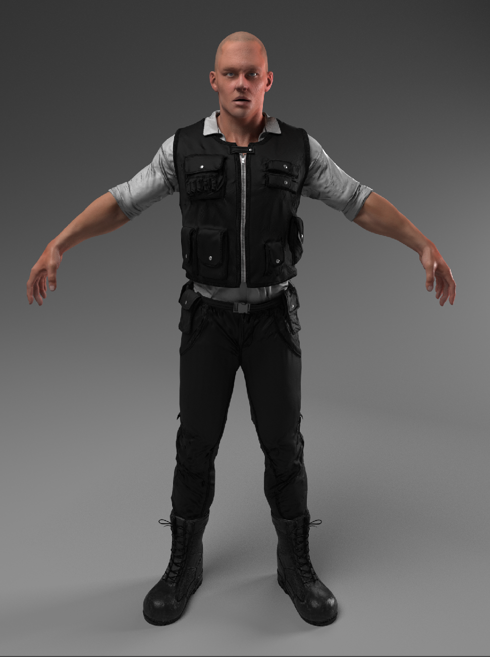 Security Guard Agent Policeman 3d Model In Man 3dexport