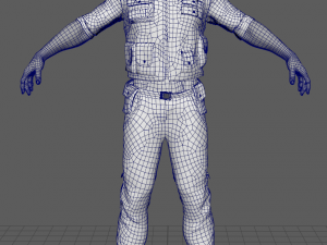 security guard agent policeman 3D Model