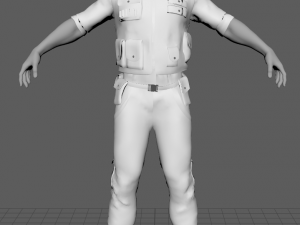 security guard agent policeman 3D Model