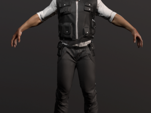 security guard agent policeman 3D Model