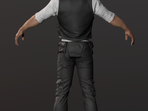 security guard agent policeman 3D Model