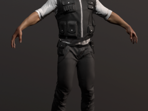 security guard agent policeman 3D Model