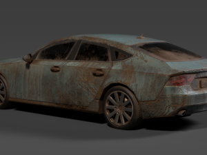 old rusty car 3D Model