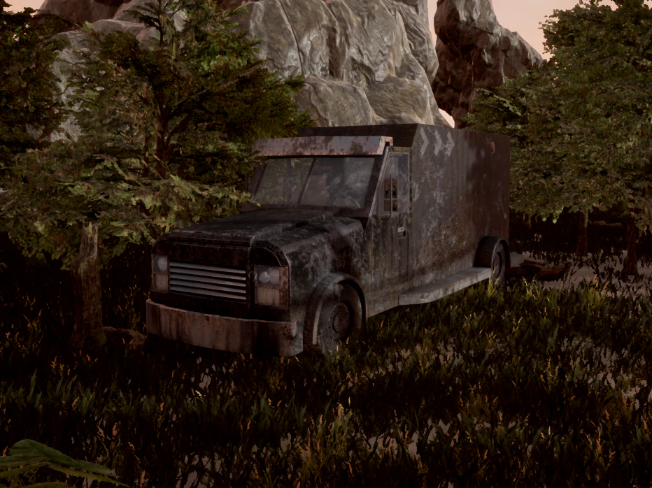 old rusty truck 3D Model .c4d .max .obj .3ds .fbx .stl .blend 