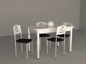 dinner table 3D मॉडल