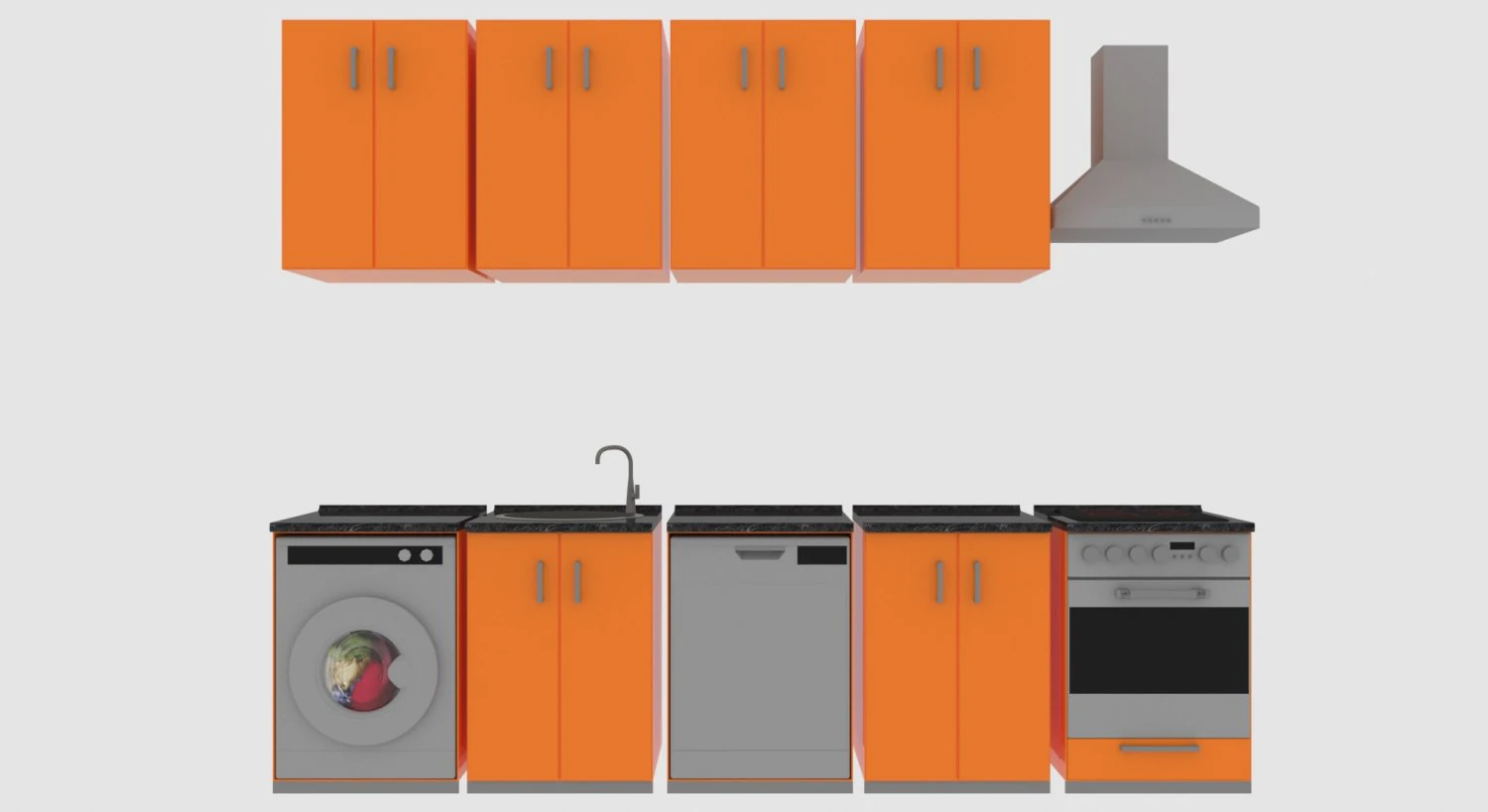 kitchen 3D Model .c4d .max .obj .3ds .fbx .stl .blend 
