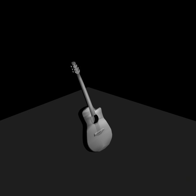 guitar 3D Model .c4d .max .obj .3ds .fbx .stl .blend 