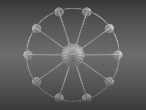 vintage chandelier Modèle 3D
