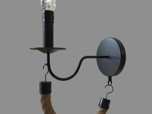 wall lamp marsiglia a8956ap-1bk 3D Model