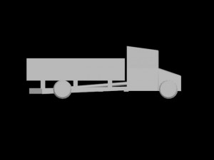 low poly model of the truck Modèle 3D