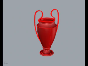 european champions league cup 3D Model