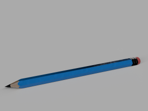 pencil with eraser 3D Model