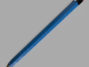 pencil with eraser 3D Model