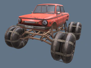 zaporozec zaz 968m 4k Modello 3D