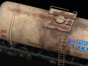 vagon-tank lowpoly 4k textures 3D Modell