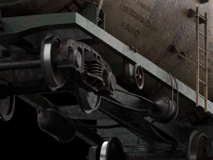 vagon-tank lowpoly 4k textures 3D Model