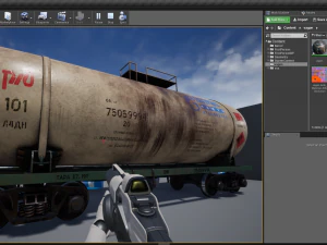 vagon-tank lowpoly 4k textures 3D Model