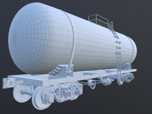 vagon-tank lowpoly 4k textures 3D Modell