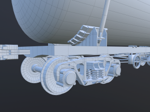 vagon-tank lowpoly 4k textures 3D Modell