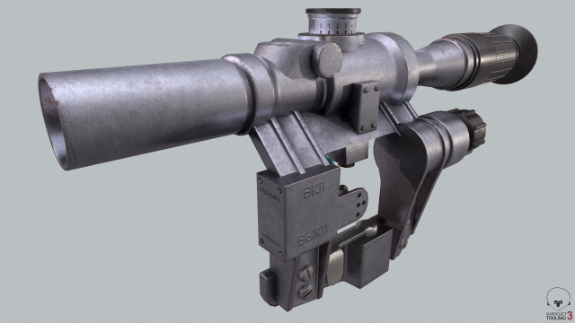 rifle scope pso-1 Modello 3D .c4d .max .obj .3ds .fbx .stl .blend 