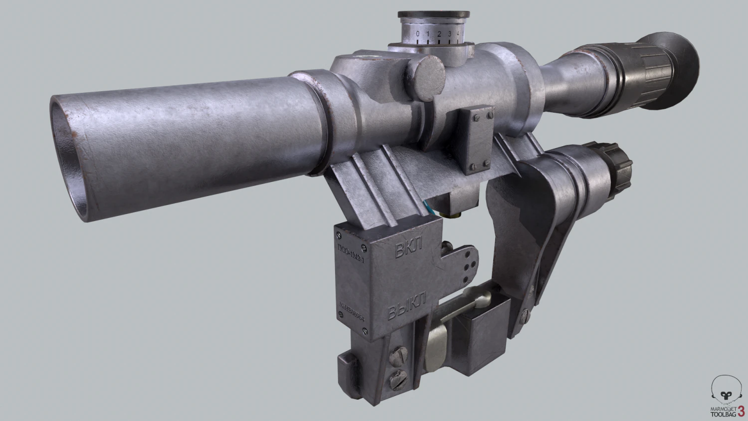rifle scope pso-1 3D Model .c4d .max .obj .3ds .fbx .stl .blend