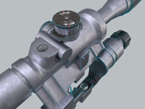 rifle scope pso-1 Modello 3D