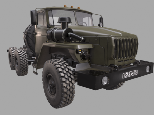 russian military truck ural-4320 3D Model