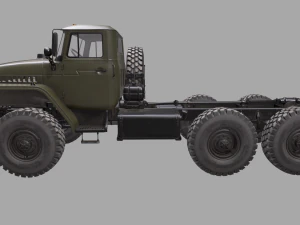 russian military truck ural-4320 3D Model