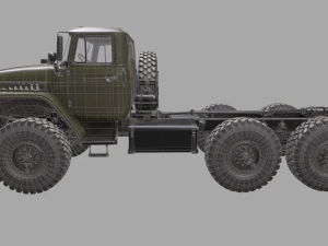 russian military truck ural-4320 3D Model