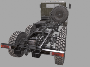 russian military truck ural-4320 3D मॉडल