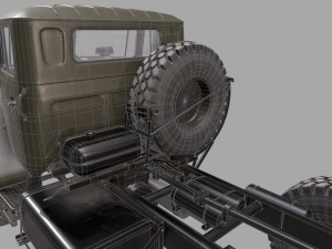 russian military truck ural-4320 3D मॉडल