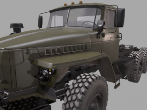 russian military truck ural-4320 3D मॉडल