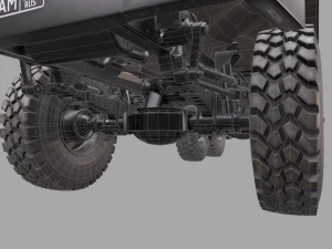 russian military truck ural-4320 3D Model