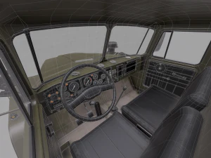 russian military truck ural-4320 3D Model