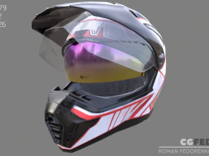 шлем для мотокросса 4k 3D Модель