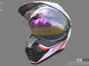 motocross helmet 4k 3D Model