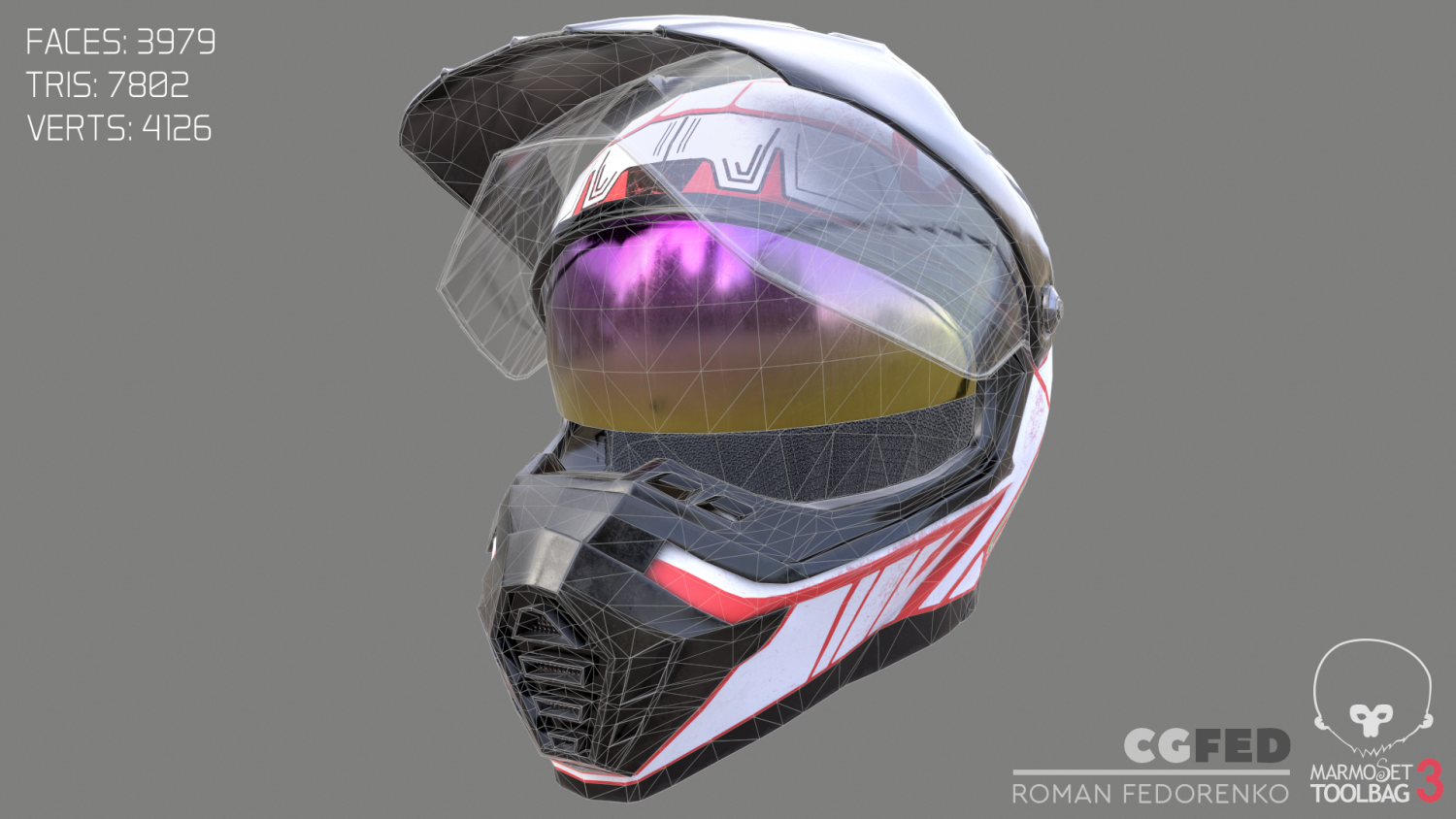 Motocross Helmet 4k 3d Model In Sports Equipment 3dexport