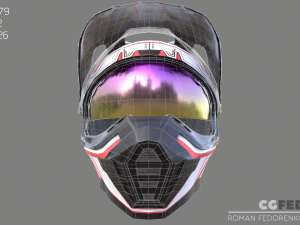 motocross helmet 4k 3D Model