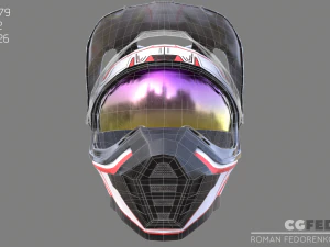 motocross helmet 4k 3D Model
