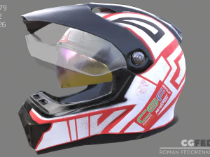motocross helmet 4k 3D Model