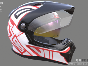 motocross helmet 4k 3D Model