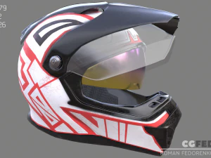 motocross helmet 4k 3D Model