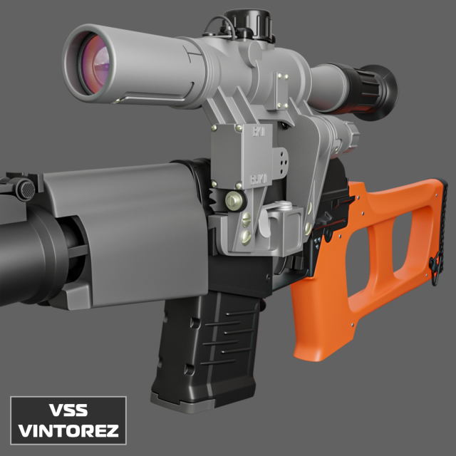 vss vintorez 3D Model .c4d .max .obj .3ds .fbx .stl .blend 