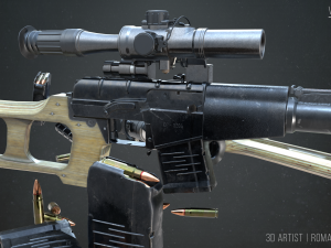 vss vintorez sniper rifle 3D-Modell