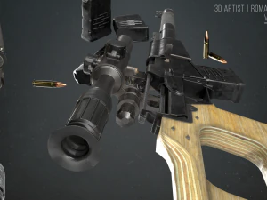 vss vintorez sniper rifle 3D Model