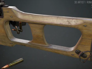 vss vintorez sniper rifle 3D Model