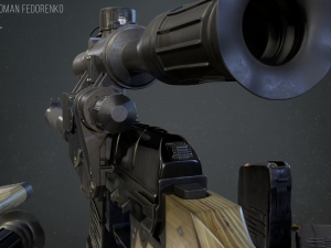 vss vintorez sniper rifle 3D 모델